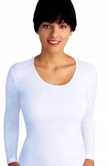 POLSKA KOSZULKA DAMSKA PODKOSZULEK EMILI L BIAŁY Materiał dominujący bawełna