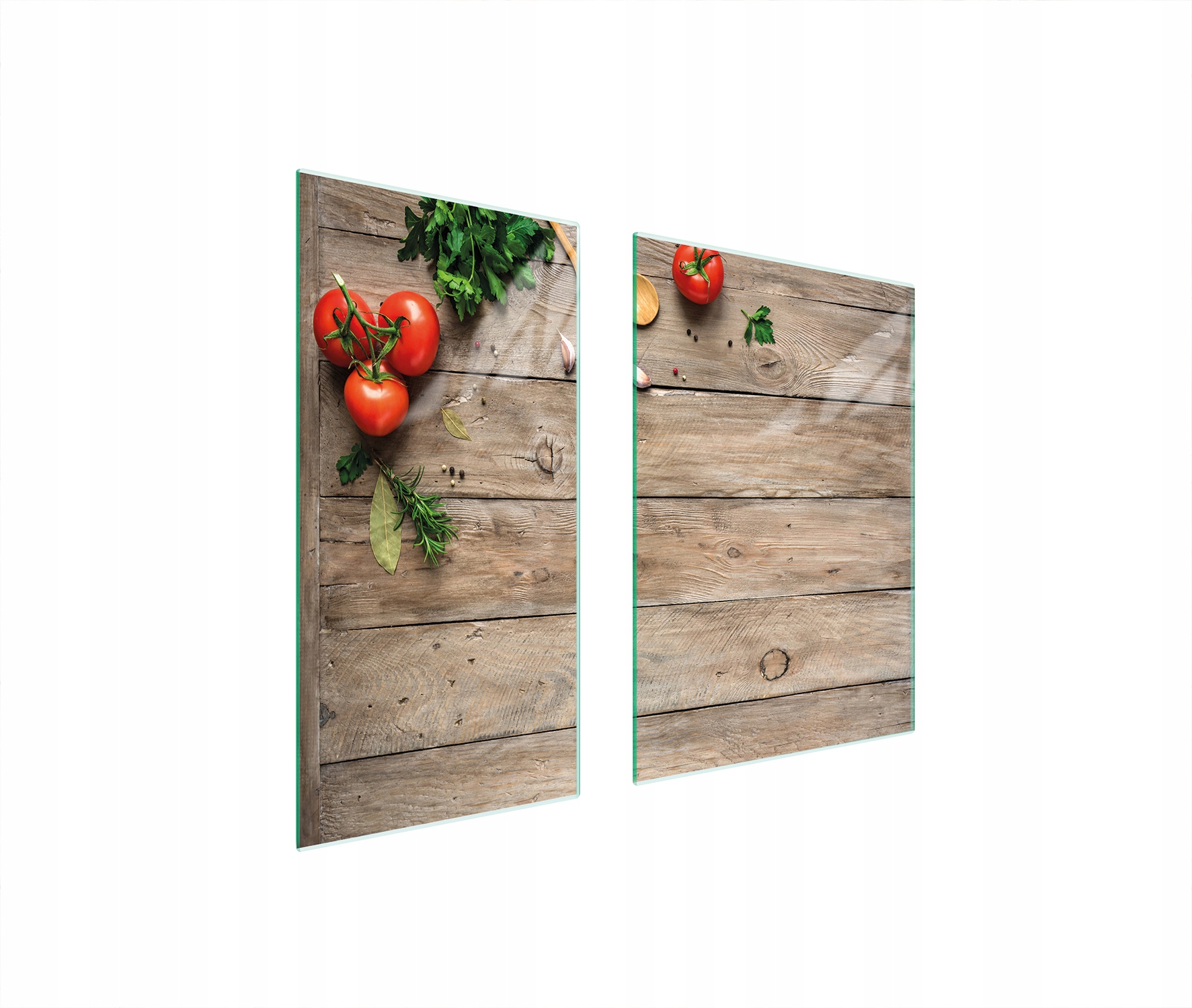 Skleněná Ochranná Deska 75x52 Dřevo Tvrzené Sklo