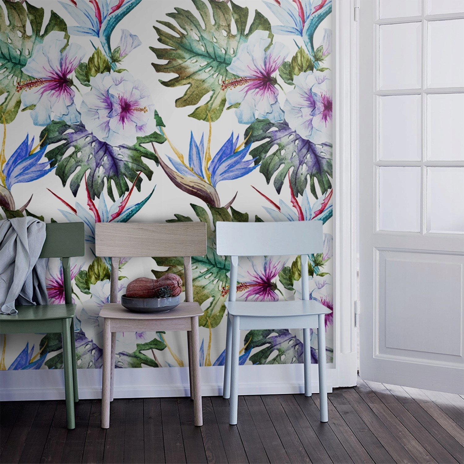 

Fototapeta na flizelinie Hibiskus akwarela 250x104