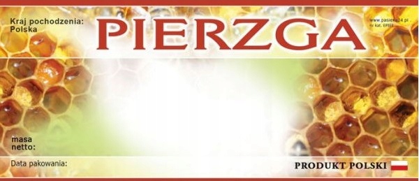 ETYKIETY na PIERZGA 50 szt pyłek epie1