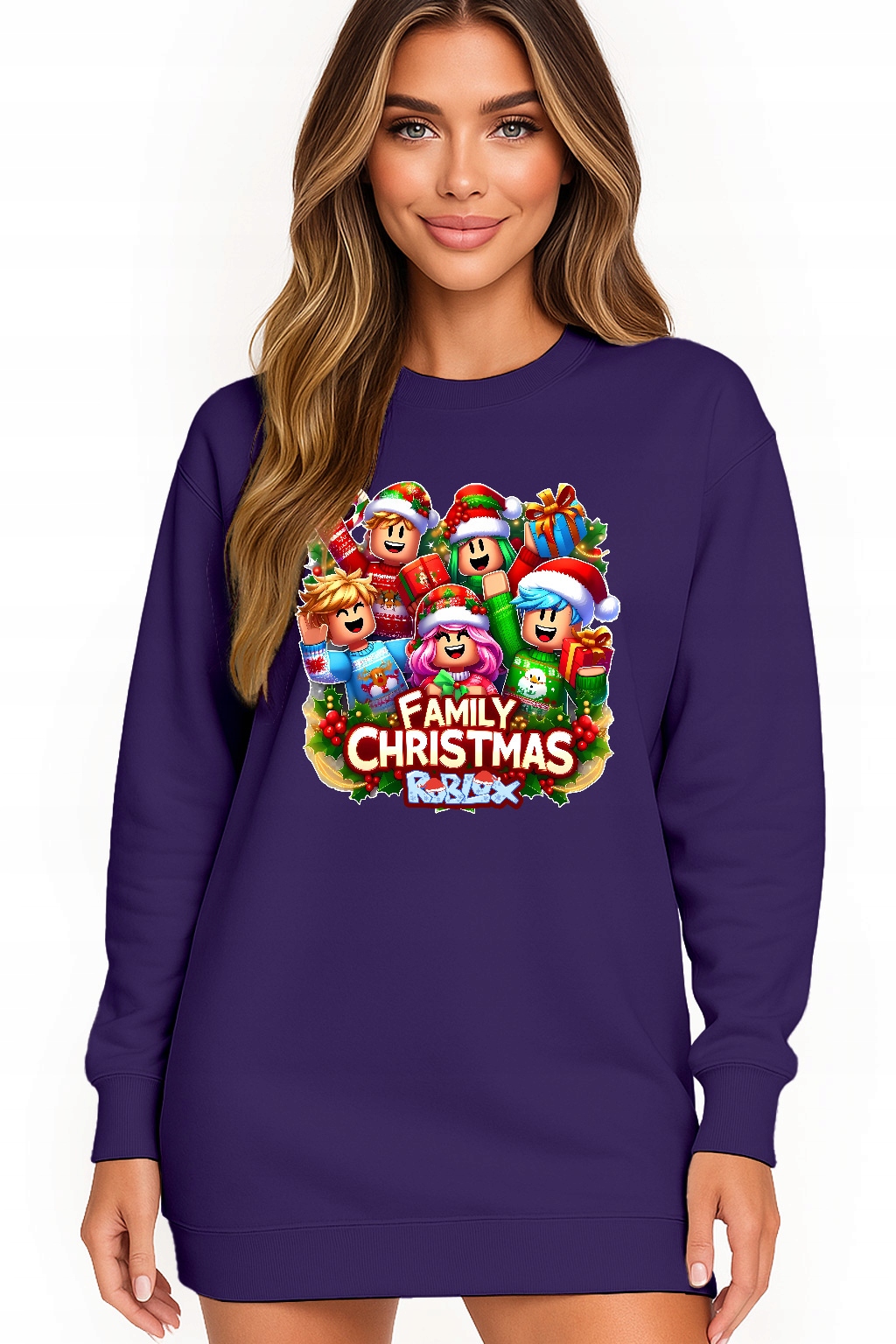 Mikina Vánoční Oversize Šaty Roblox Dárek K Vánocům XL