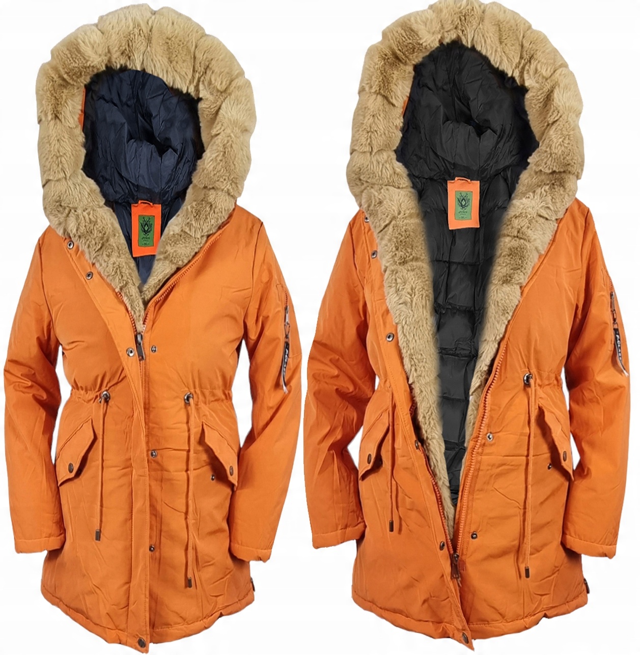 

Kurtka Parka Z Futerkiem Zimowa Ciepła Miś 6XL