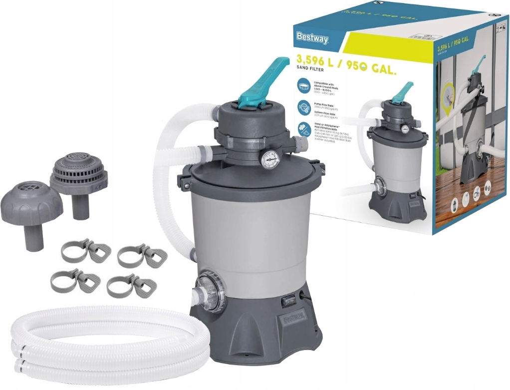 Písková pumpa do bazénu, filtr 3596 l/h