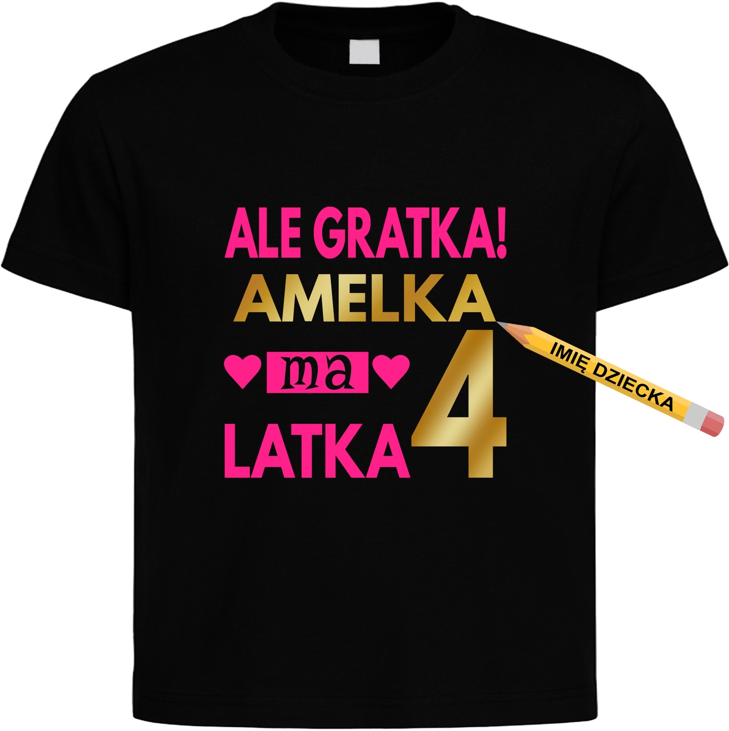 

Koszulka Ale gratka mam 4 latka, Imienna r. 110