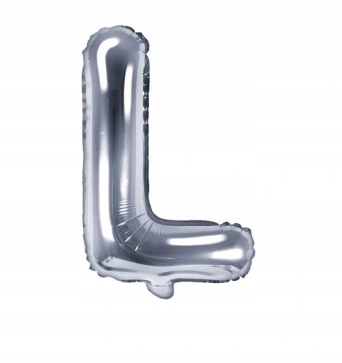 

Balon foliowy Litera "L" 35cm, srebrny