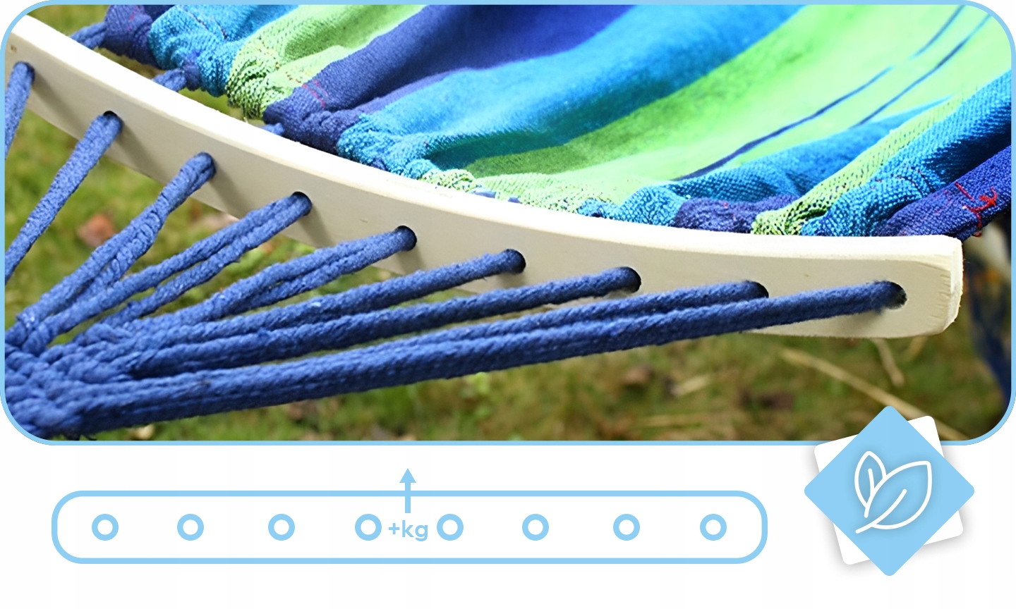 HAMAK OGRODOWY 2 OSOBOWY HUŚTAWKA XXL MOCNY WZMOCNIONY PAŁĄK DUŻY + TORBA Rodzaj hamak z drążkiem