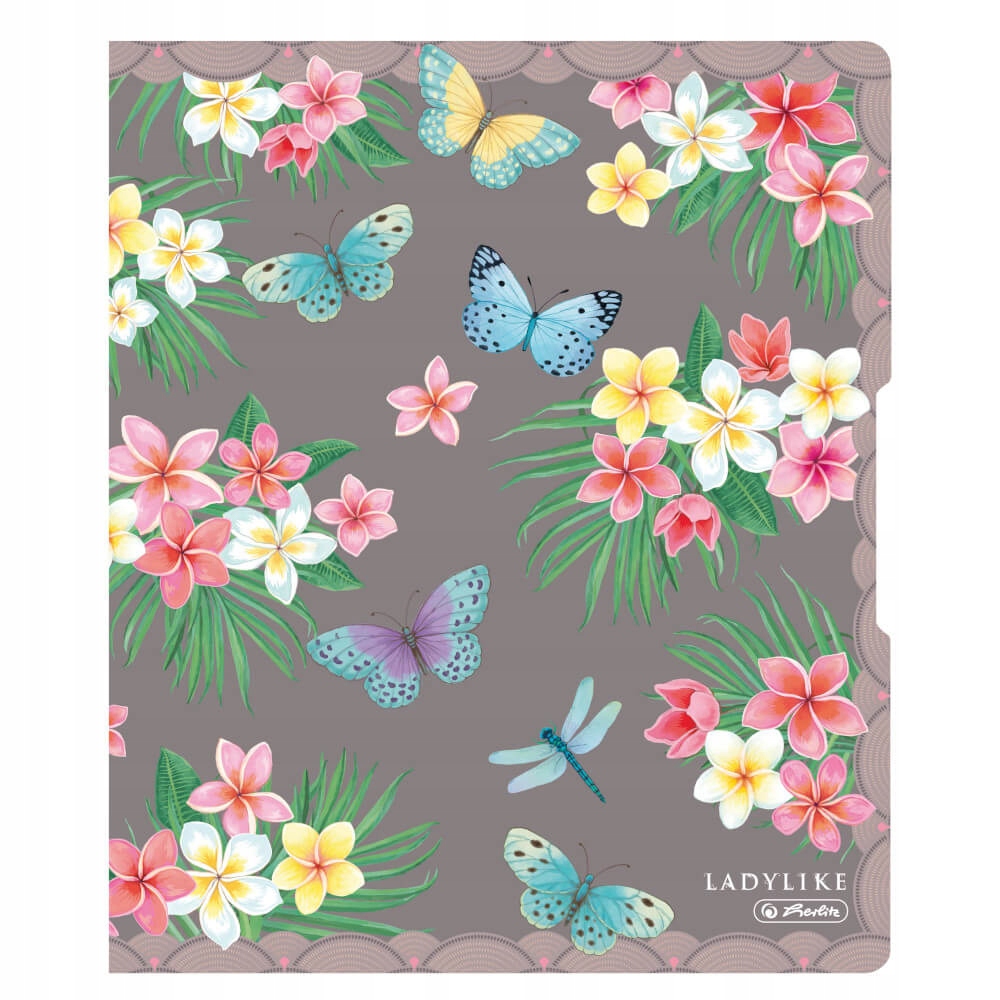 Segregator A4 PP 2 ringi 2,7cm ladylike butterflies 50044047 Herlitz Marka Herlitz