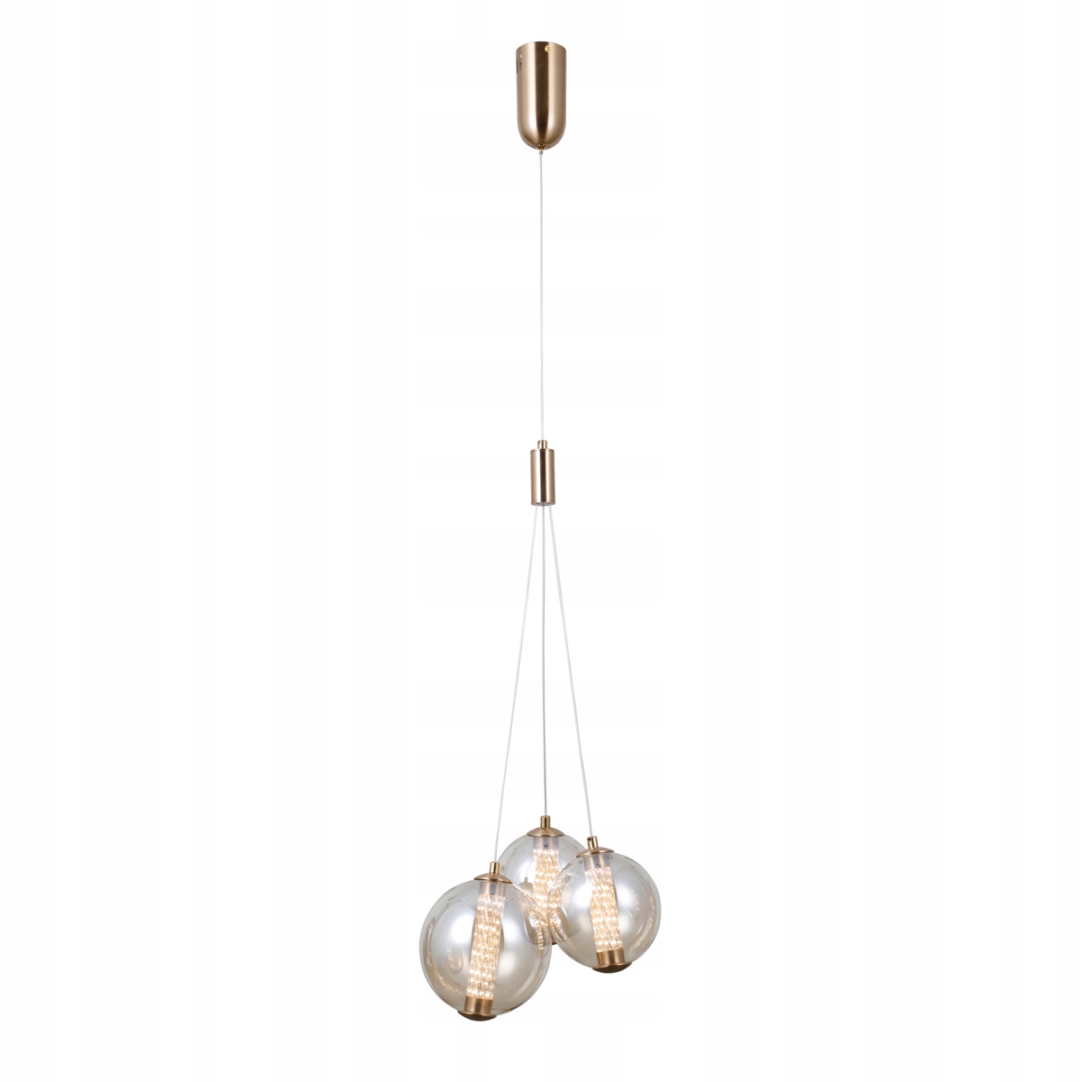 Italux Butero Led závesná lampa zlatá 12W jantárové tienidlá E27 Led
