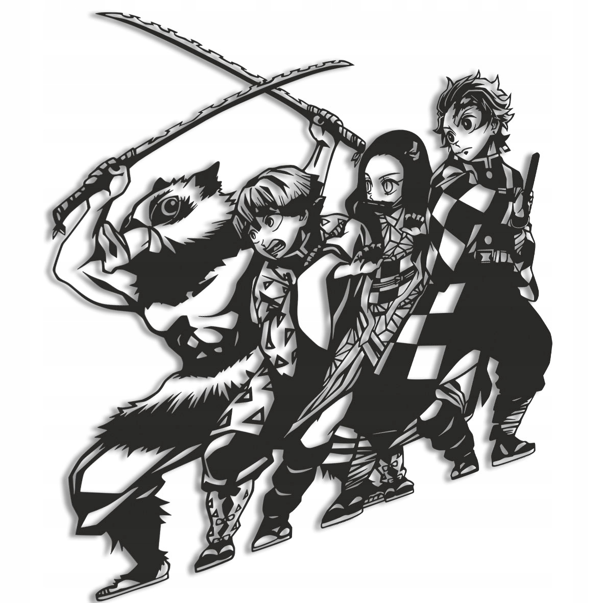 Meč zabijáka démonů Dřevěný obraz Anime