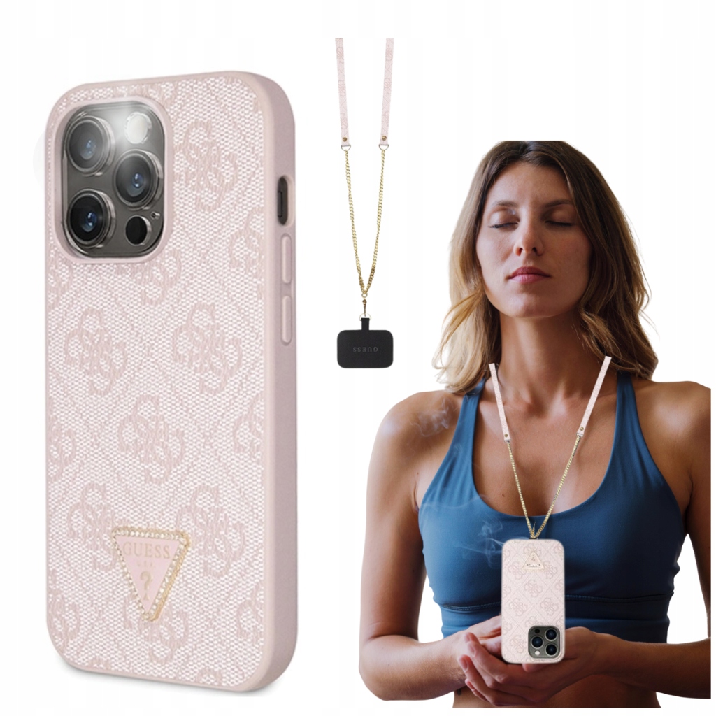 Etui do iPhone 13 Pro Max, Guess Crossbody 4G Metal Logo, case z paskiem