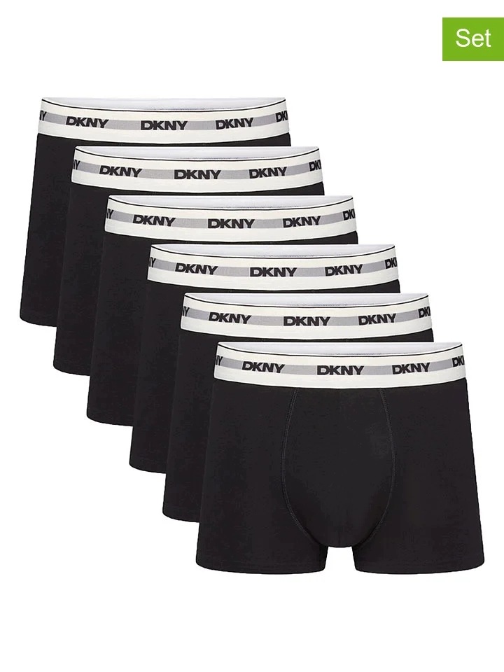 Pánské boxerky slipy Dkny – 6 kusů, černá barva – velikost L