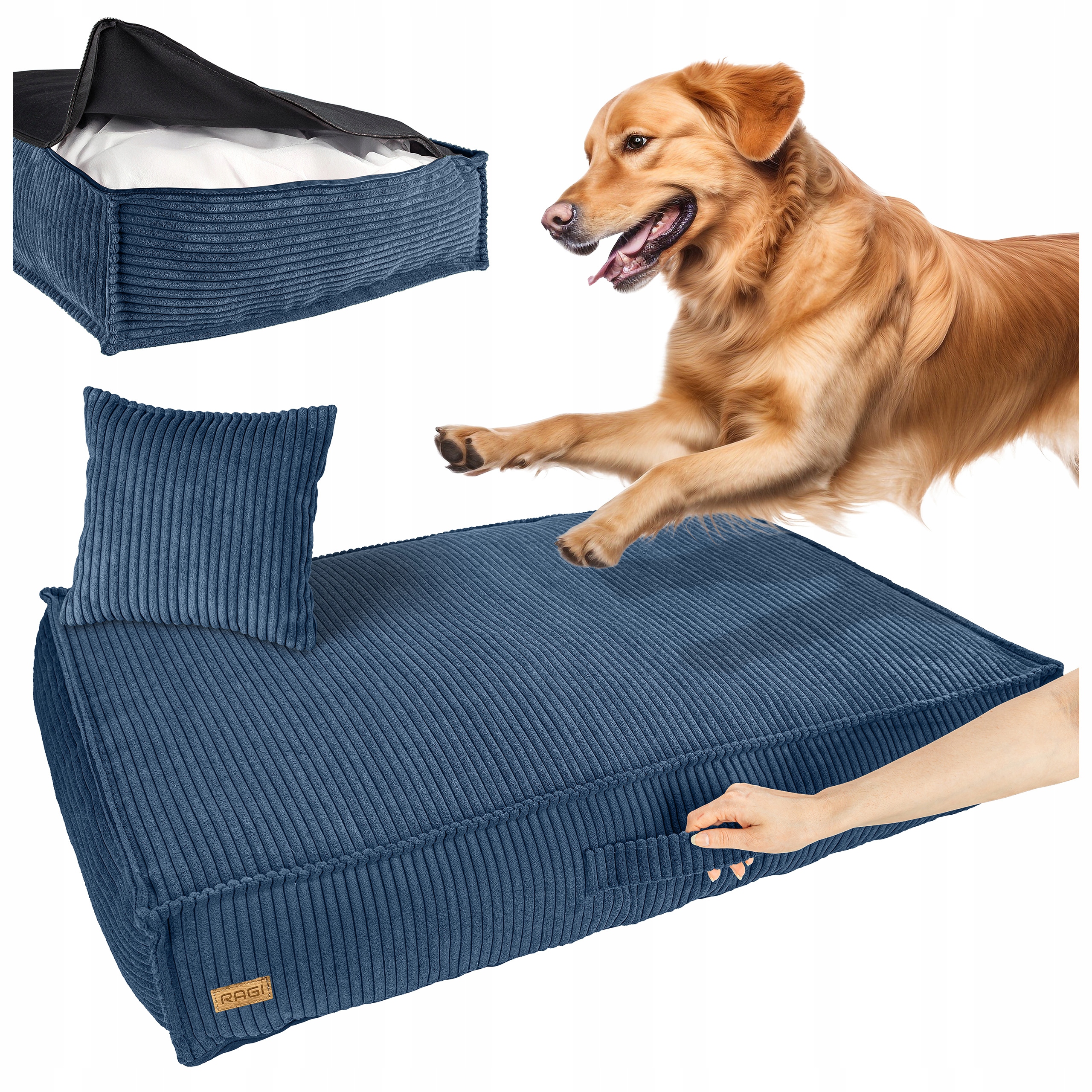 Levně Pelíšek Polštář Potah modrý XL 100x70 cm