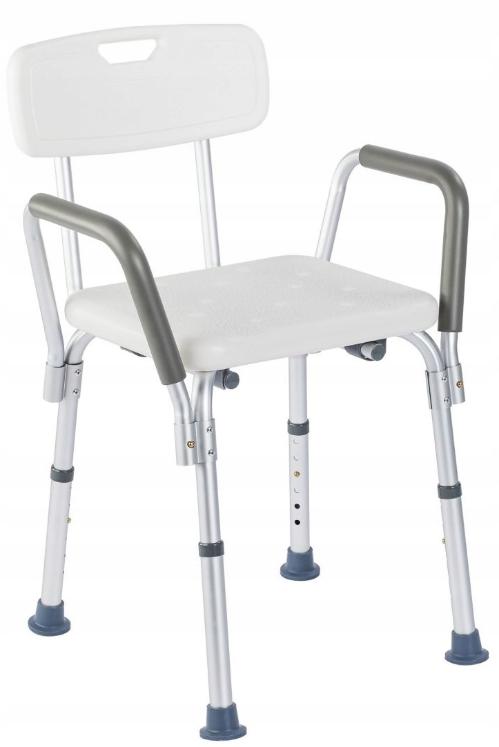 Krzesło pod prysznic taboret z podłokietnikami 4x