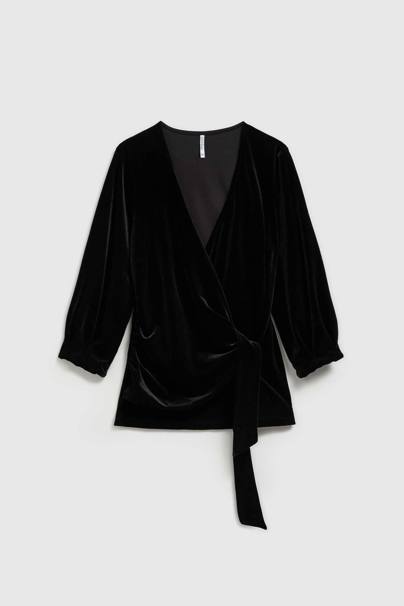 Welurowa bluzka M od MOODO Fason asymetryczny