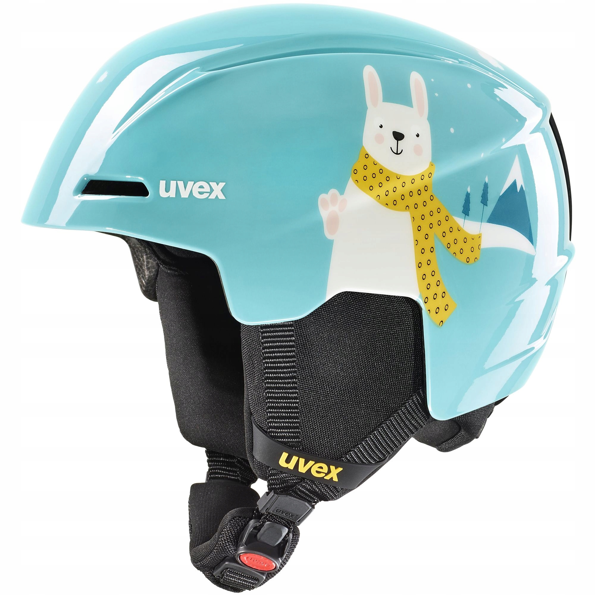 Dětská lyžařská přilba Junior Uvex Viti 46-50 cm tyrkysová s rabbitem