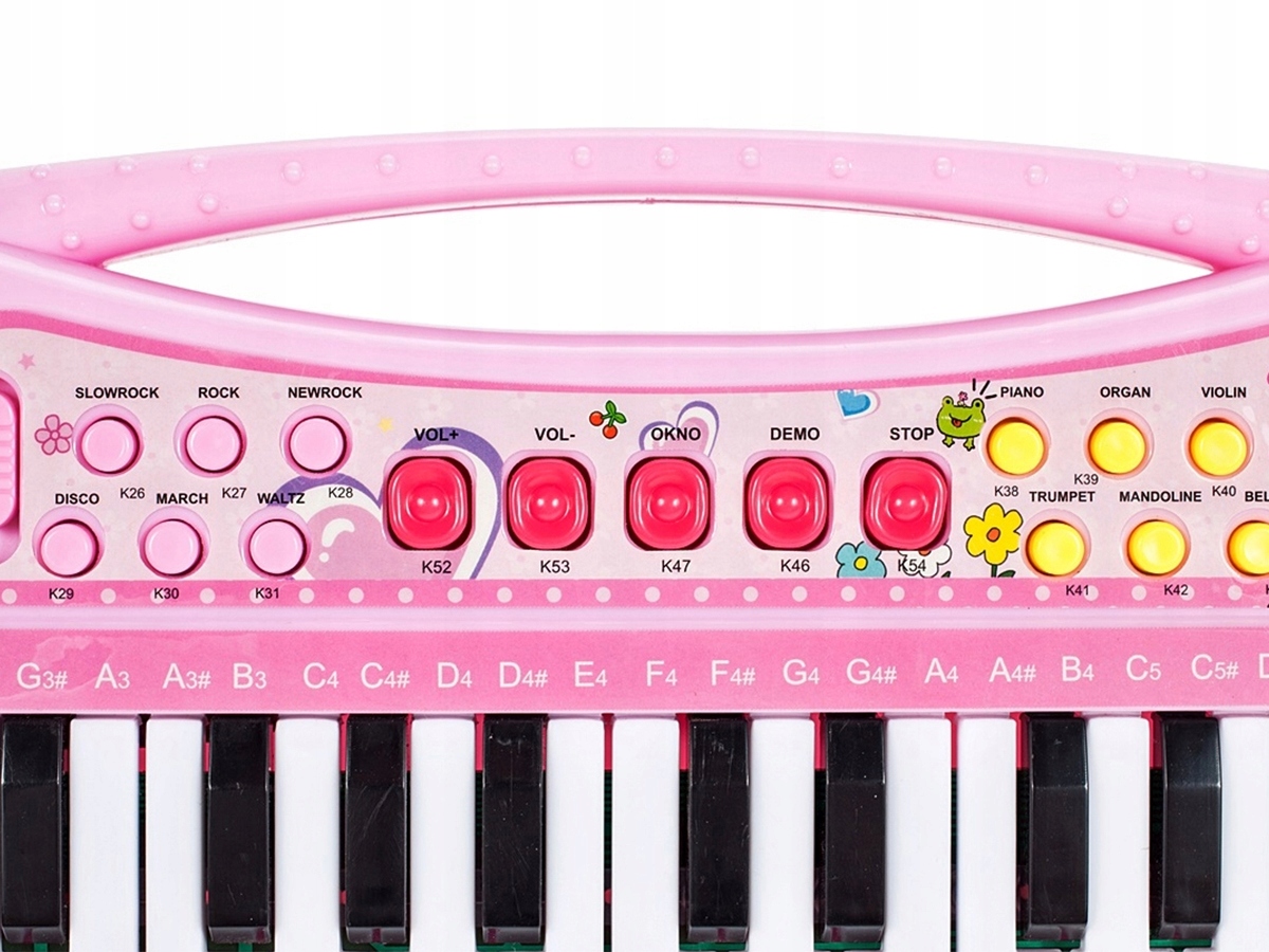 ORGANY KEYBOARD DLA DZIECI z mikrofonem RÓŻOWE PIANINKO do nauki gry 25 kl. Marka Stator