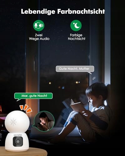 YESYAMO Kamera Wewnętrzna 4MP 360° PTZ Dualna 5Ghz WiFi Niania Audio — miniatura 6