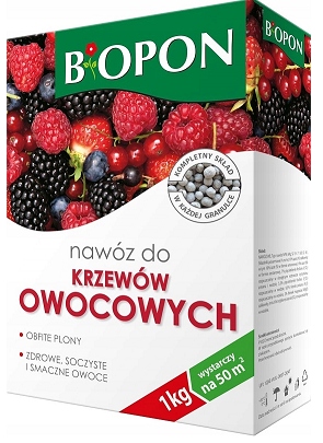 

Biopon Nawóz Do Krzewów Owocowych Granulat 1KG