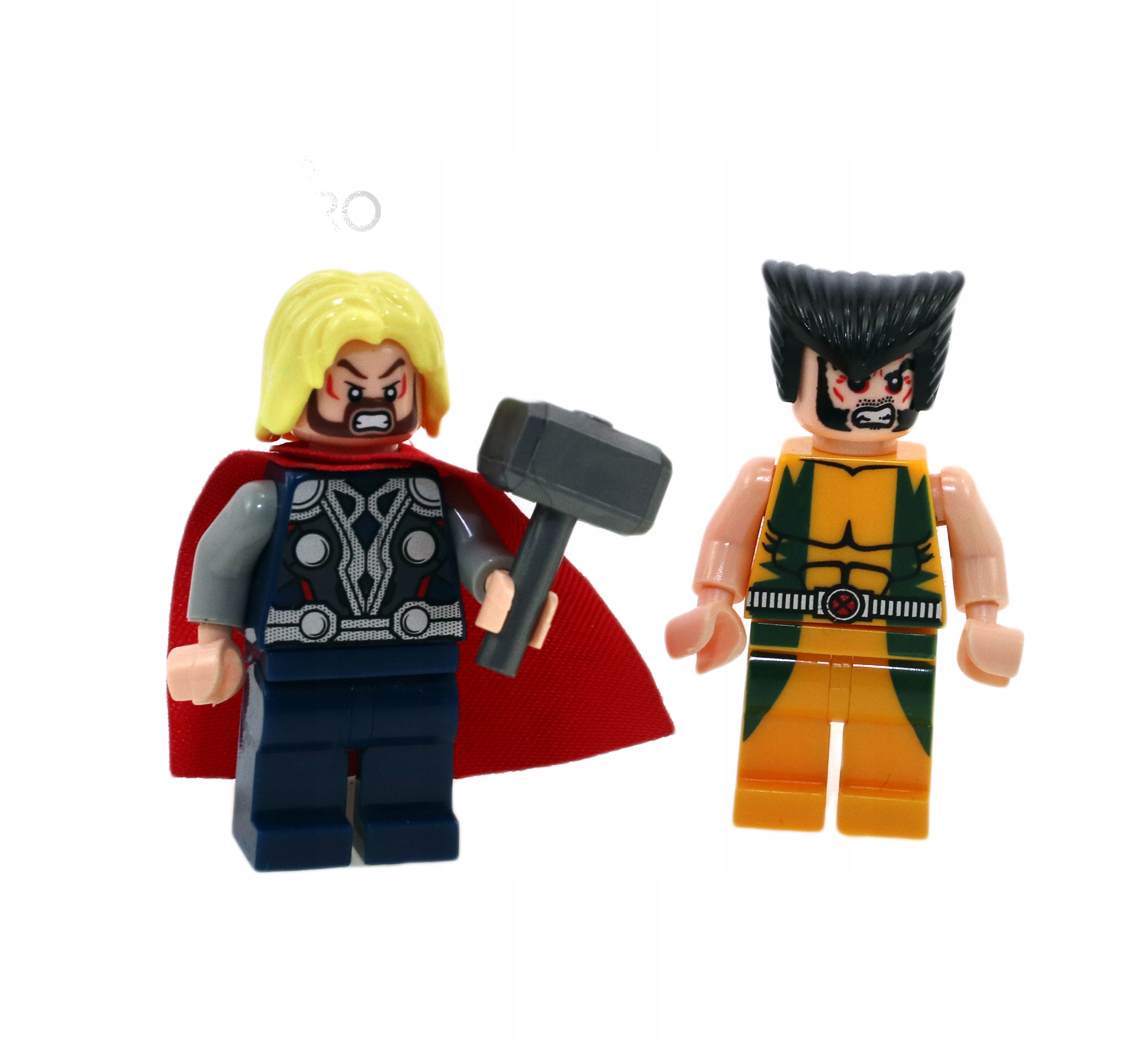 KLOCKI miniFIGURKI AVENGERS Hulk Spider Wolverine 12 figurek + AKCESORIA Materiał plastik