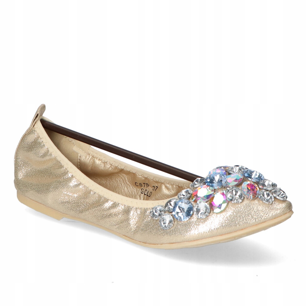 Seastar Baleríny Zlaté vel. 40 C87P Ozdobné Kamínky Pohodlné Baletky Dárek
