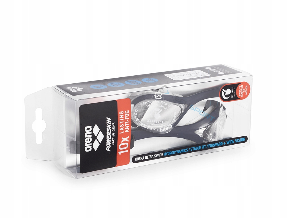 OKULARKI NA BASEN ARENA COBRA SWIPE MIRROR Waga produktu z opakowaniem jednostkowym 0.09 kg