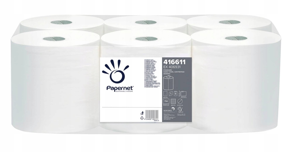 

Ręcznik papierowy Maxi biały 274m 6 rolek