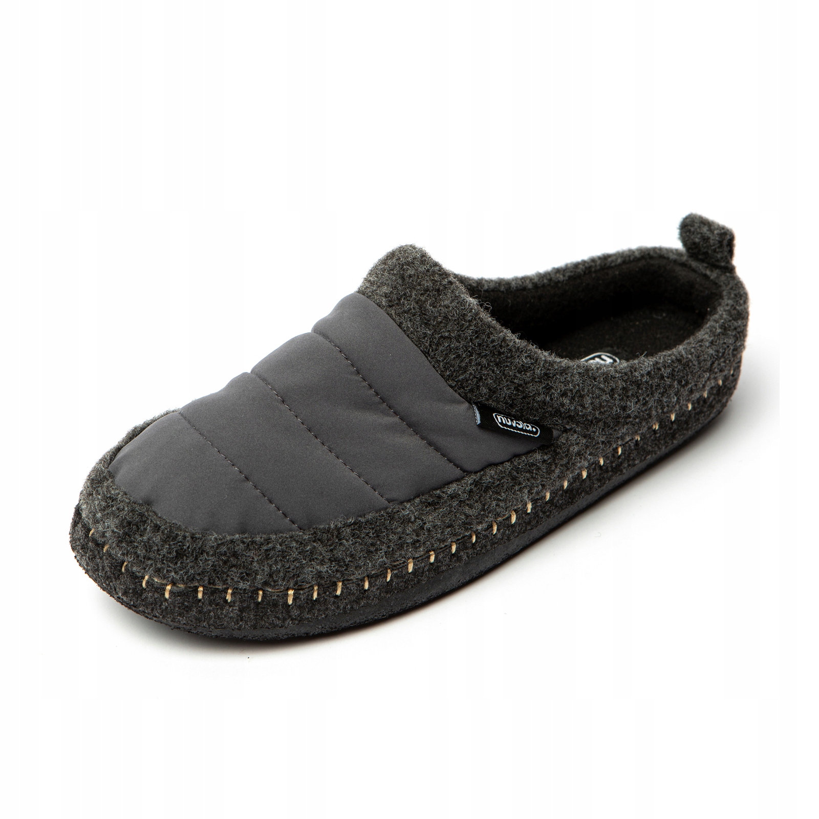 Wełniane kapcie ocieplane zimowe klapki Nuvola Zueco New Wool Dark Grey