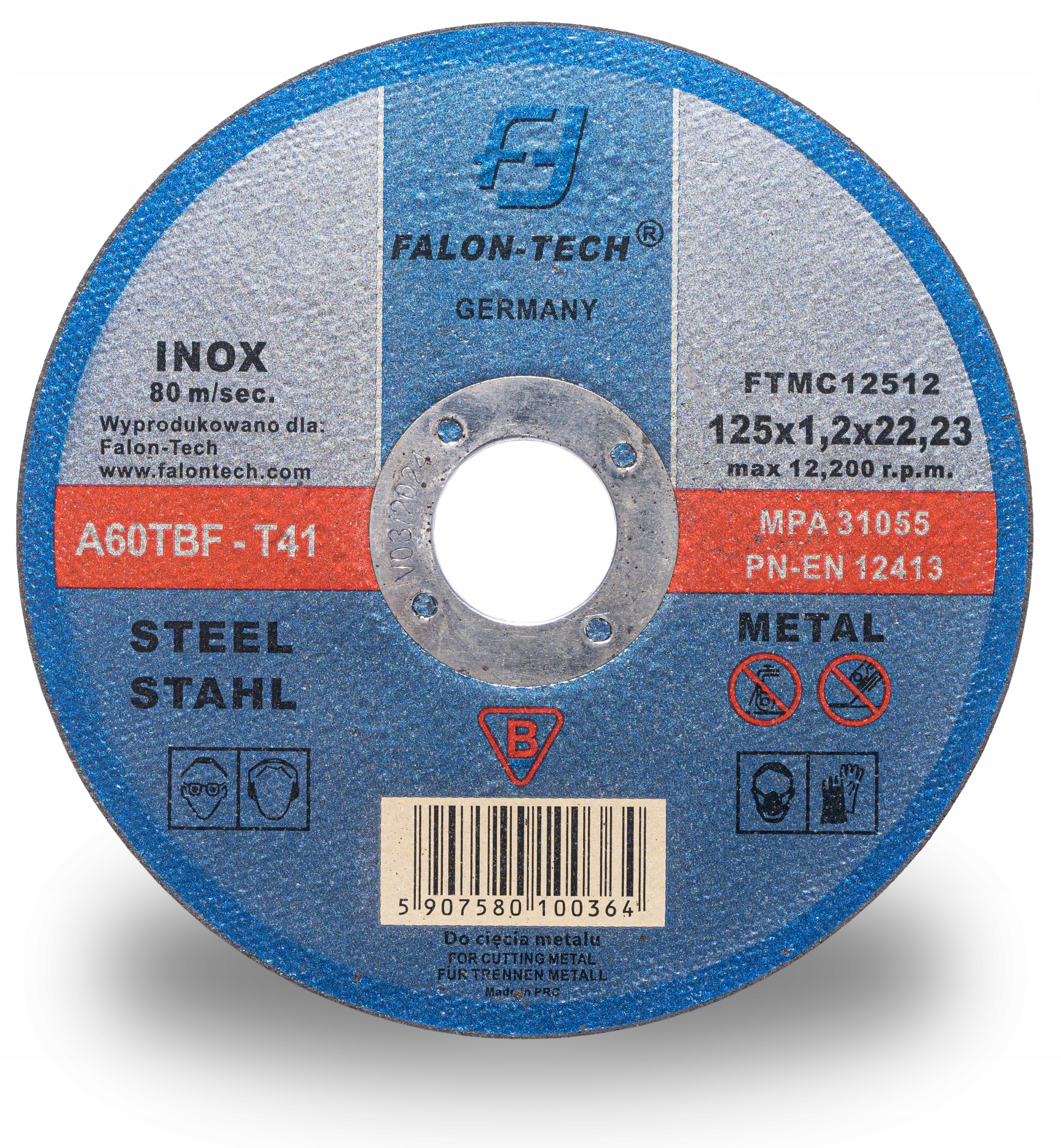 

Tarcze Do Ciecia Metalu Stali 125/1.2 mm Falontech