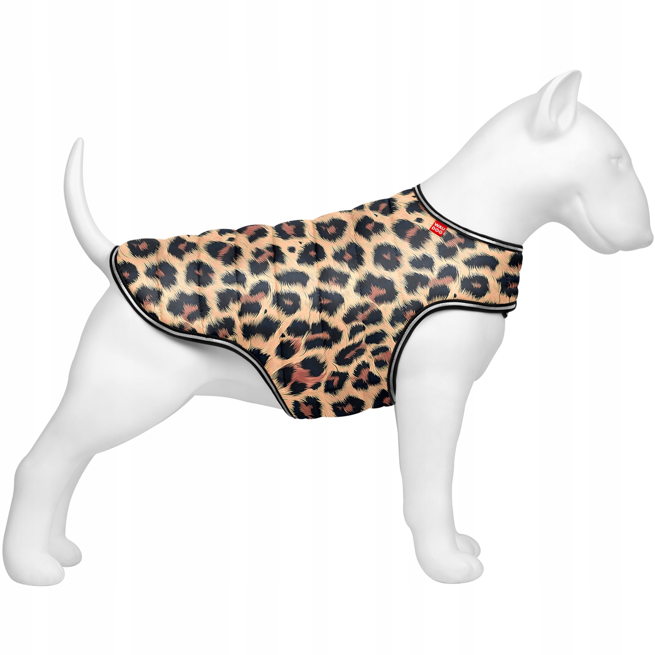Levně Oblečení Bunda pláštěnka pro psa teplá, komfortní, vzor Leopard, r. L