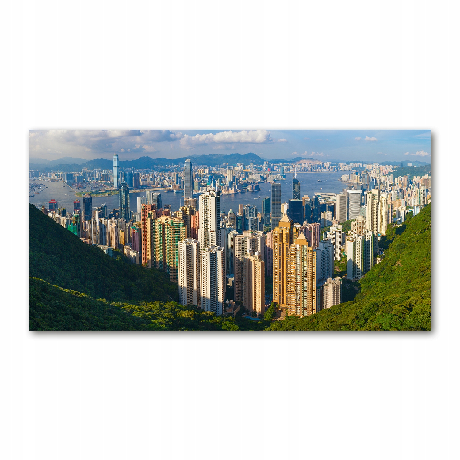 

Foto obraz szkło akryl Hongkong panorama 120X60 cm