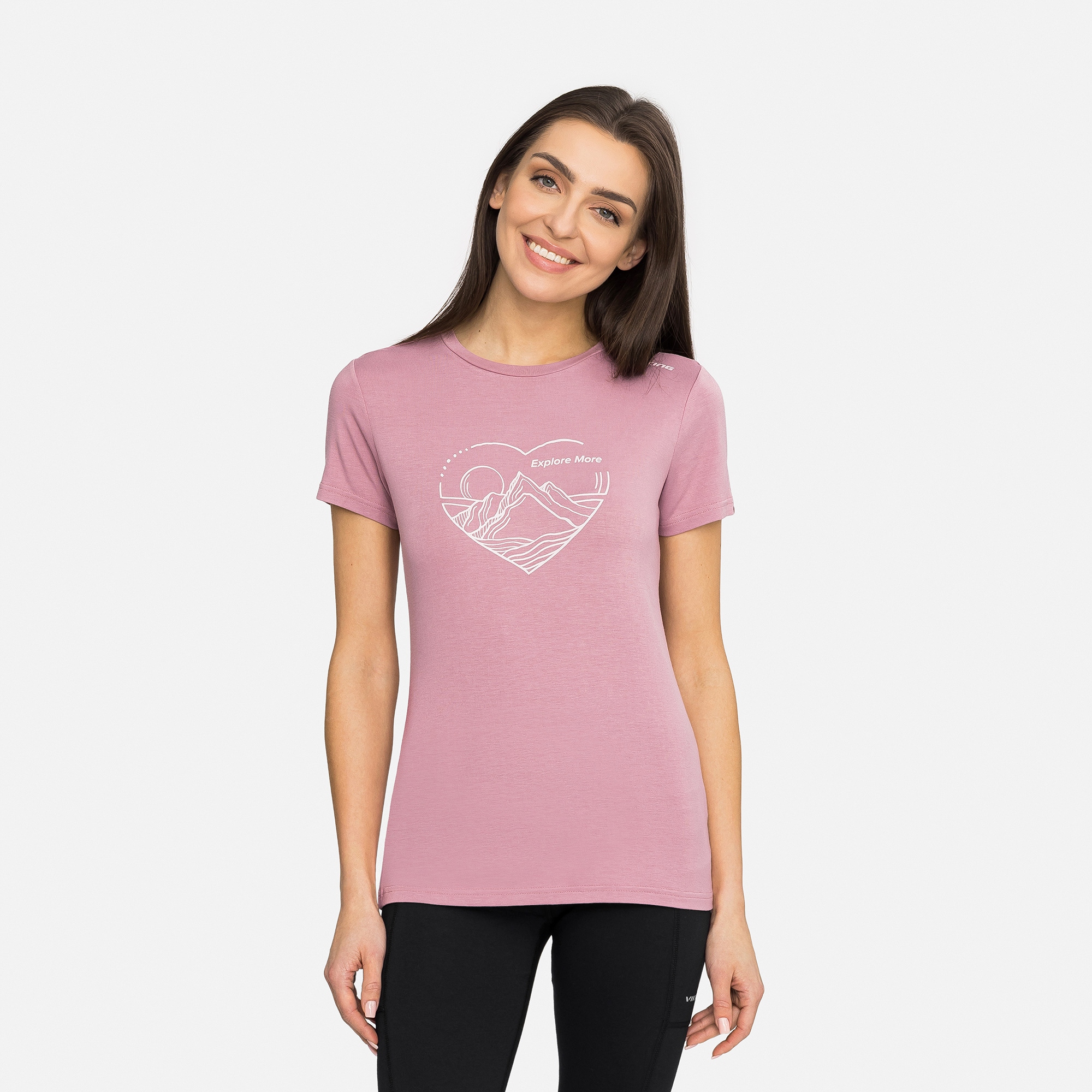 Koszulka damska T-shirt Viking Lenta Bamboo Light Lady różowa rozmiar XL