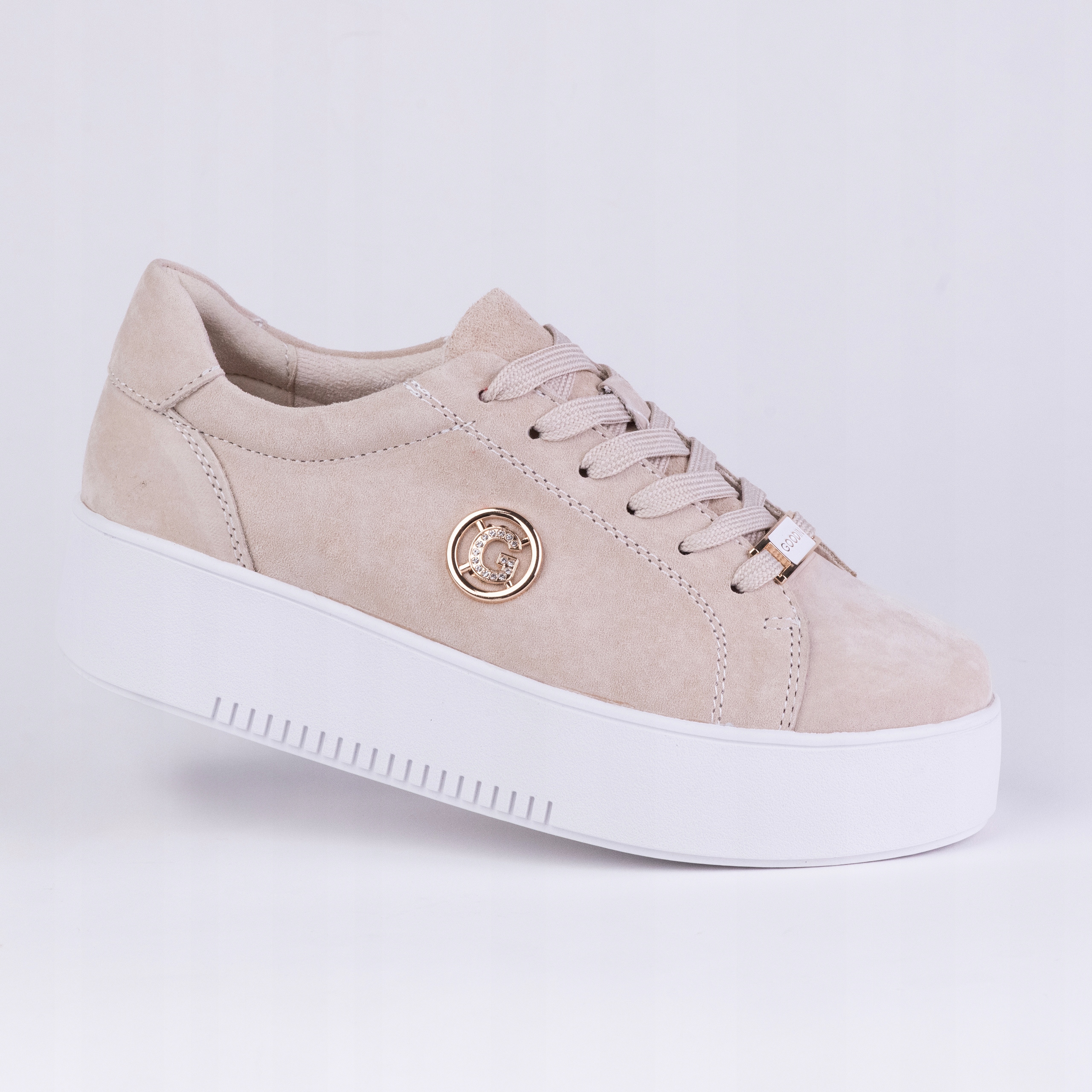 Dámské sportovní polobotky Goodin GD-XW-1008 přírodní kůže béžová 41