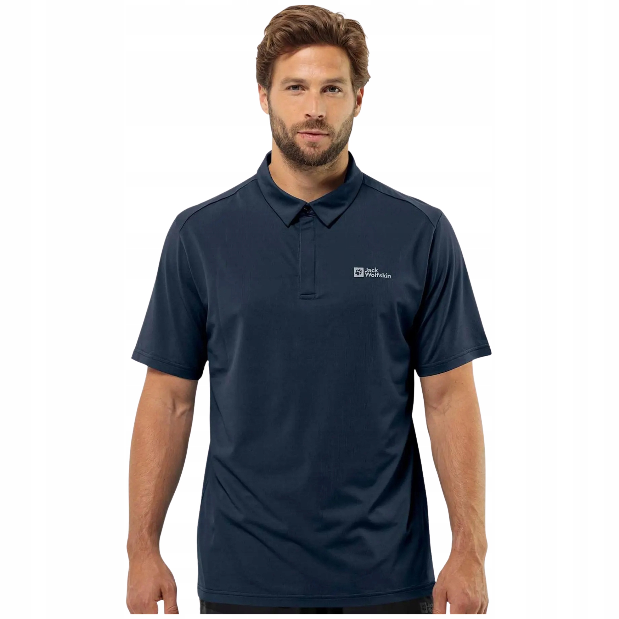 Męska Polówka Koszulka Z Kołnierzykiem Jack Wolfskin Oddychająca XL