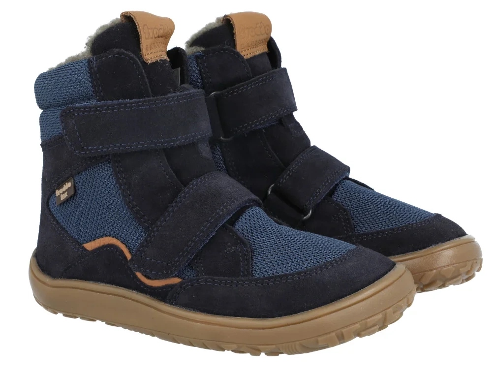 Kozaki Froddo G3160247 membrana chłopięce zimowe barefoot na rzep R28