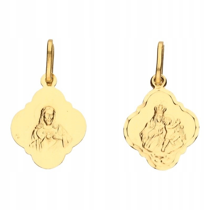 Zlatý Medailonek Křest Svaté Přijímání Zlato pr. 585 MZ16