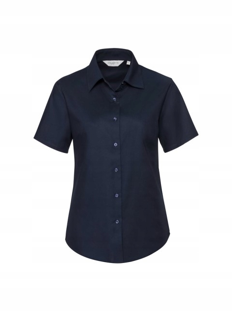 Dámská košile s krátkým rukávem Oxford Russell Bright Navy 3XL