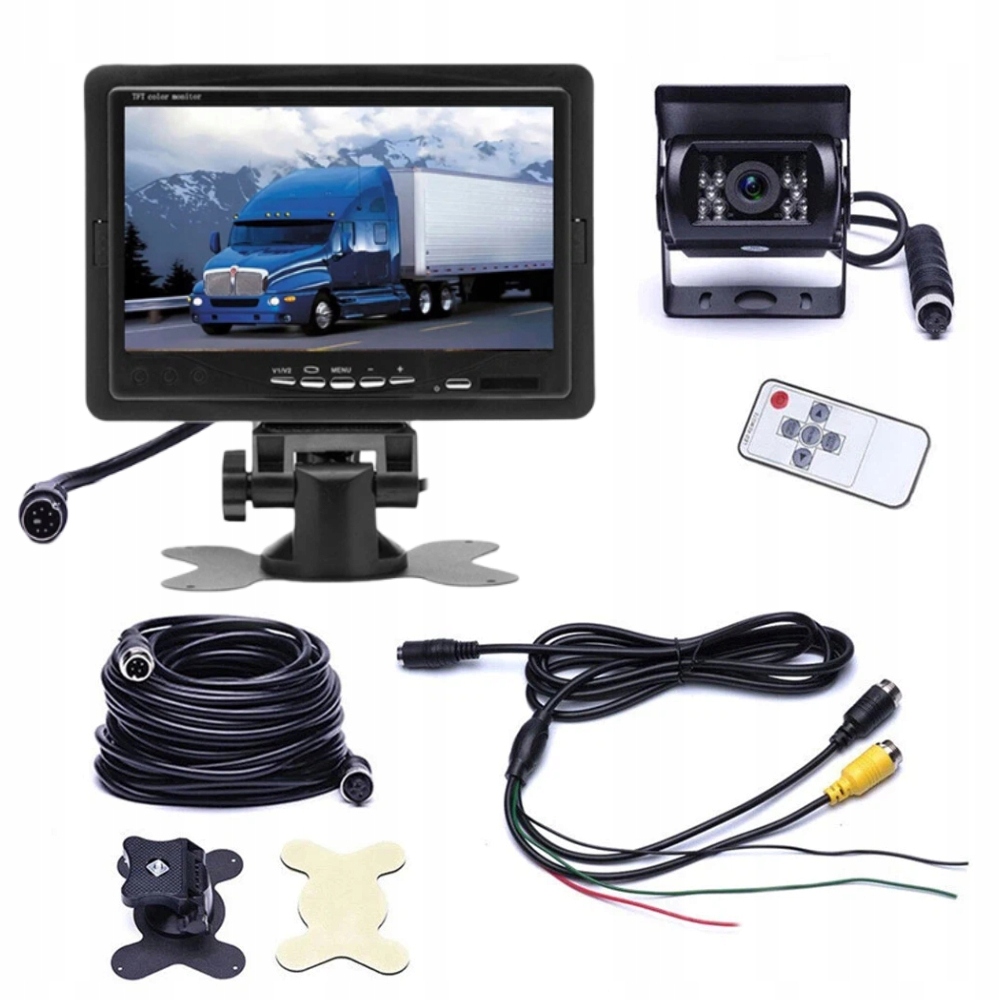 Couvací Kamera s monitorem Automobilová Univerzální 7PALCOVÁ Sada