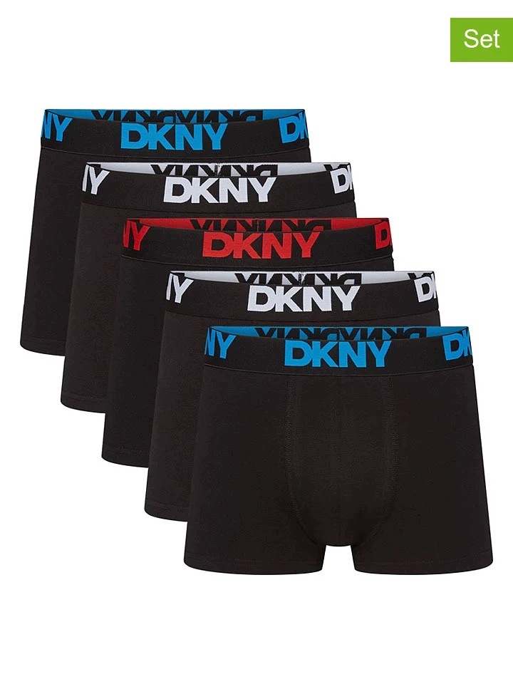Pánské boxerky slipy Dkny – 5 kusů, černá – velikost XL