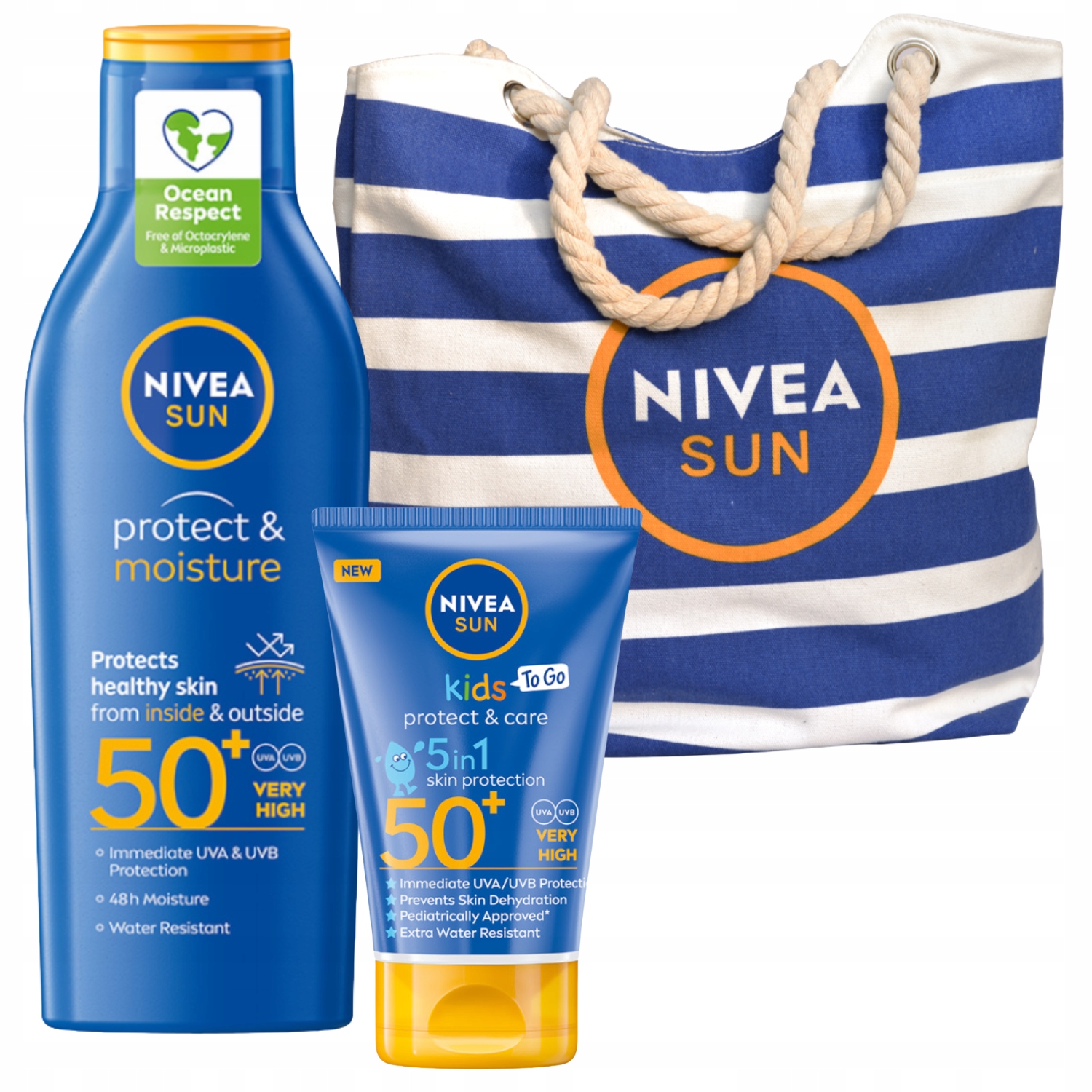Nivea Sun Balzám na opalování SPF50+ 200 Ml+ Kids Cestovní SPF50 50 ml +dárek