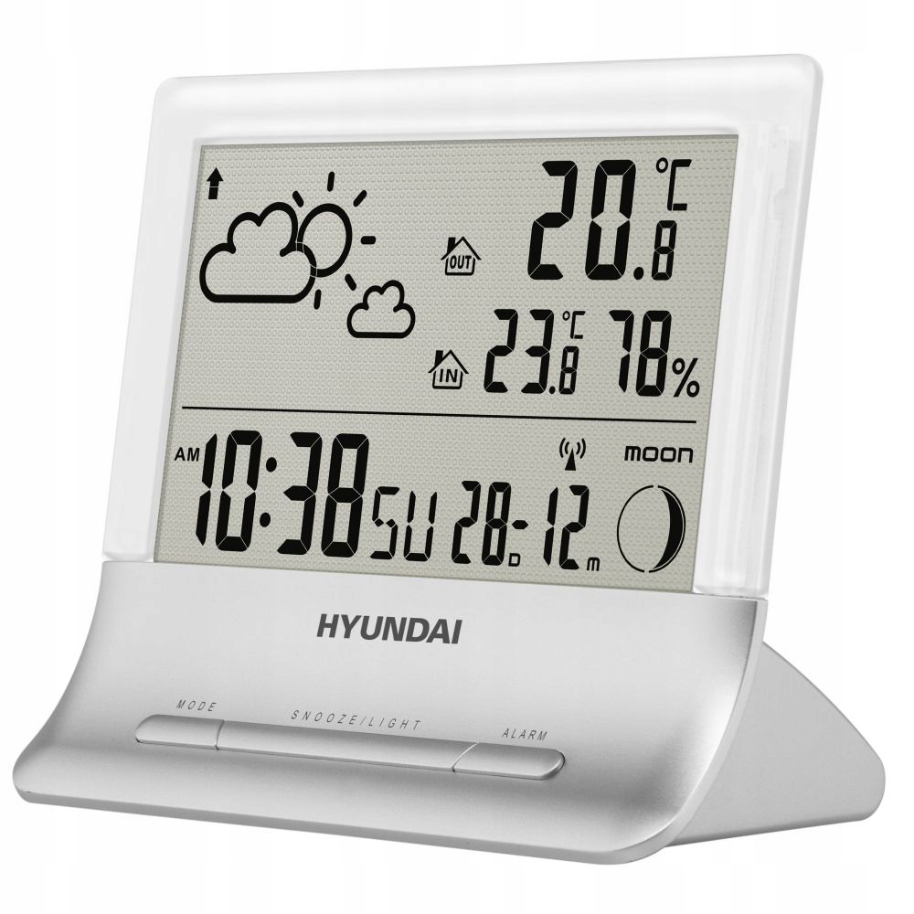 STACJA POGODY METEO HYUNDAI WS2266 DCF CZUJNIK ZEW