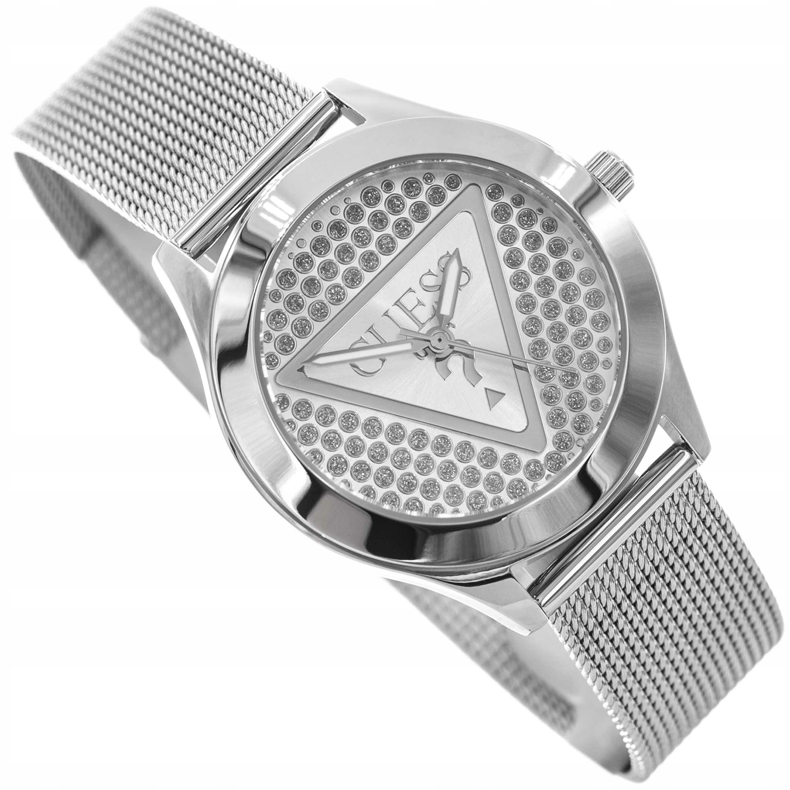 Dámské Hodinky Guess GW0835L1 Tri Glitz Stříbrné Na Náramku Zirkony