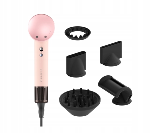 Suszarka do włosów Beautifly DryFinity Dyfuzor 1600W 3 prędkości Różowa