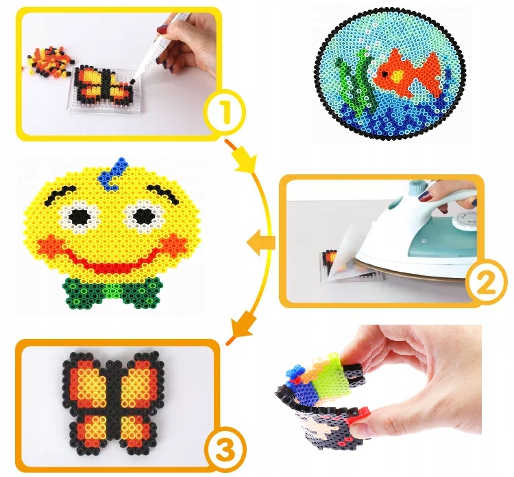 KORALIKI DO PRASOWANIA PRASOWANKA 16000 SZT ZESTAW Materiał plastik inny