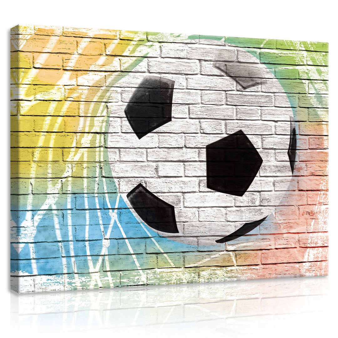 Obraz 100x75 Fotbal sport graffiti míč gól energie dynamika barvy stěna
