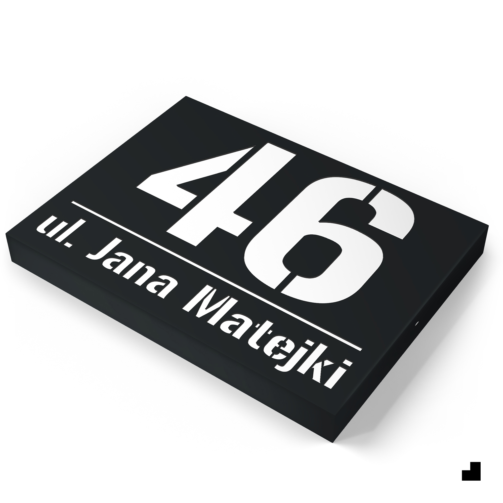 PODŚWIETLANY NUMER NA DOM TABLICZKA ADRESOWA LED 40X30 cm CZUJNIK ZMIERZCHU Marka Printima