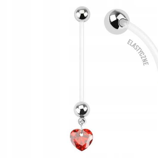 

Ciążowy kolczyk do pępka 1,6/25/5 czerwony