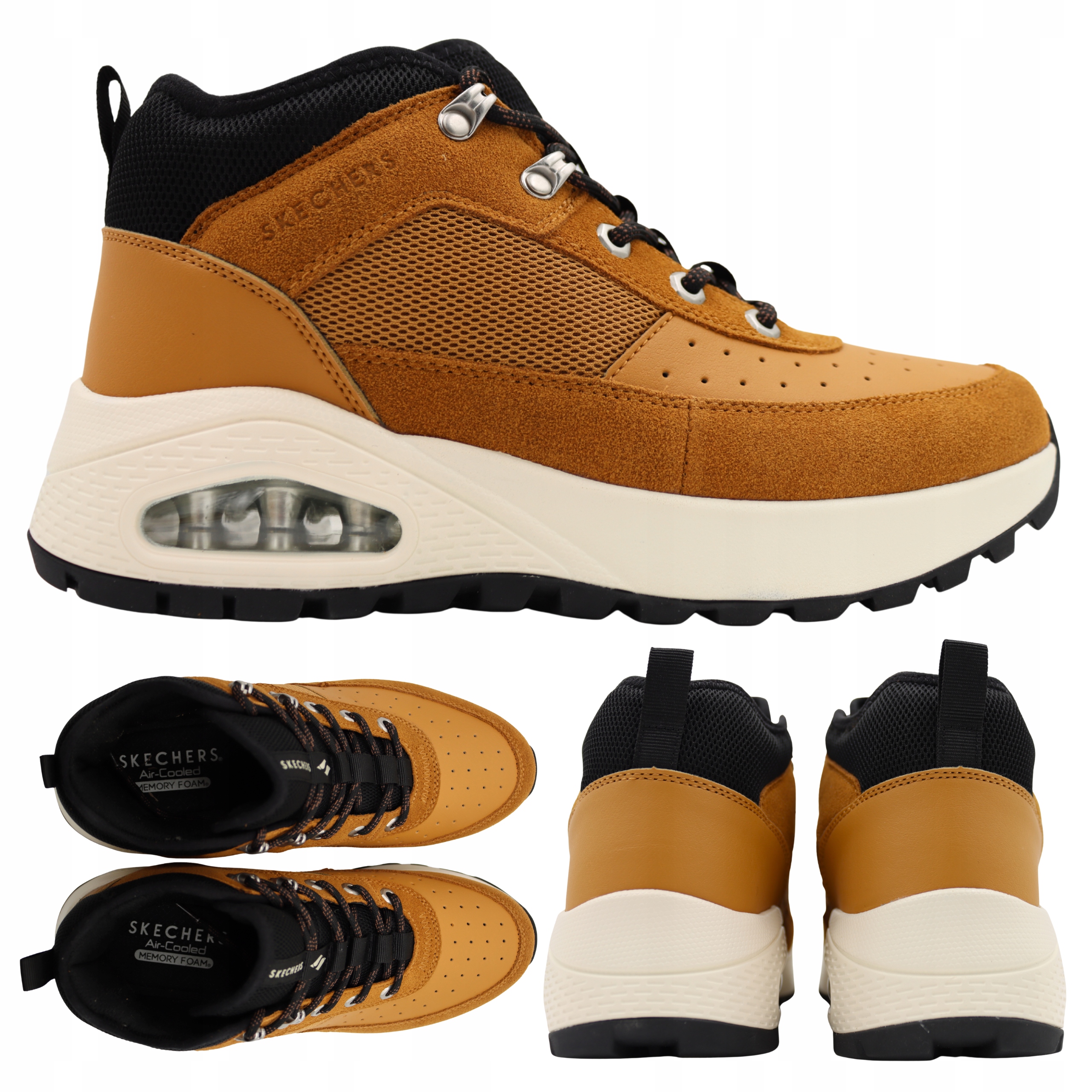 Pánské Boty Skechers Hnědé Pohodlné Nad Kotník Podzim Zima 183049/WSK vel. 46