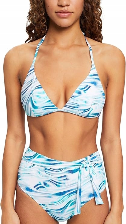 Esprit Dámská Modrá Bikinová Horní Část S Vzorem 40 6F