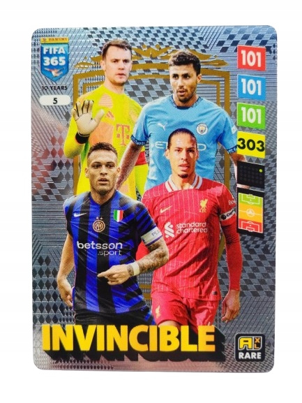 Panini Fifa 2025 Golden Baller 5 Invincible Neuer Rodri Martínez van Dijk