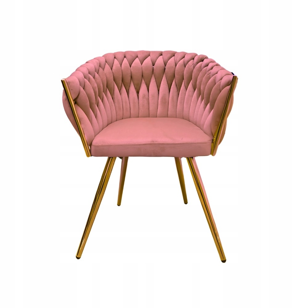Křeslo s područkami Tilo růžové ozdobné křeslo samet Family Meble